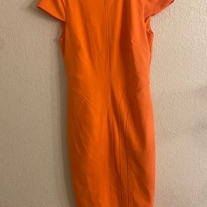 Orange dress for spacial party super nice  is strech